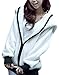 King Ma Womens Hoodie Panda Ear Tail Zip up Loose Outerwear