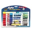 Expo Low Odor Chisel Tip Dry Erase Markers, 20 Colored Markers