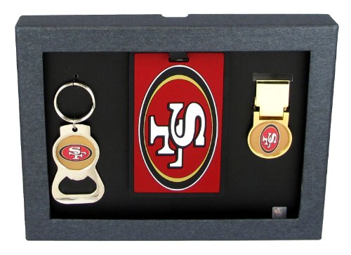 San Francisco 49ers - NFL Bottle Opener Key Ring, Luggage Tag, Money Clip Gift Set