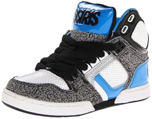 Osiris NYC 83 Skate Shoe (Little Kid/Big Kid),Black/Cyan,5 M US Big Kid