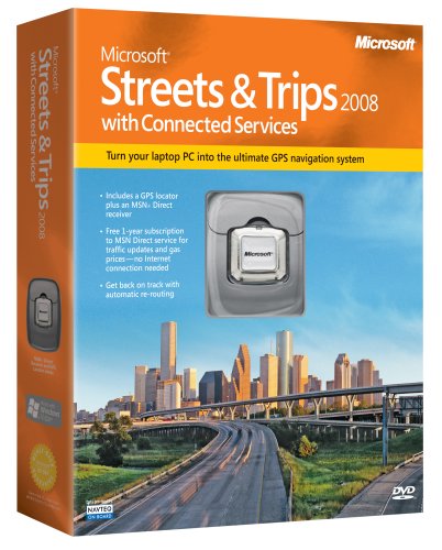 Microsoft Street & Trips 2008 GPS with Connected Services