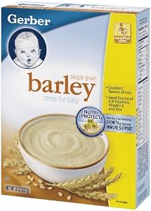 Gerber Cereal, Barley Single Grain, 8-Ounce Boxes (Pack of 12)