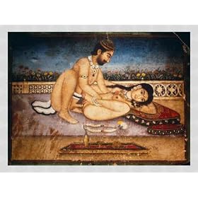 Tableau avec cadre: AKG Anonymous, "Lovers / Tantra-Art, 18th/19th century", 71 x 52 - Aluminium Basic M: Argent mate