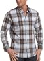 Claiborne by John Bartlett Men's Shadow Plaid Woven, Mole Combo, XL