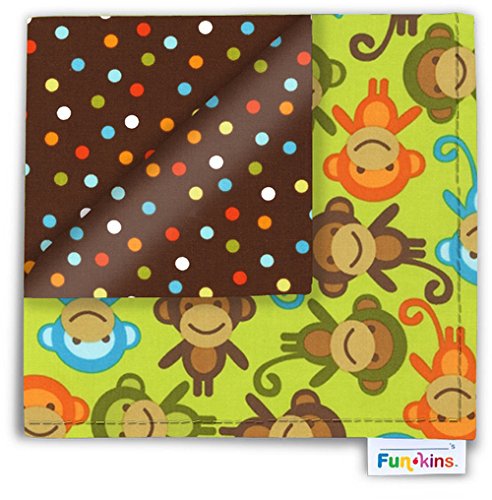 Funkins Cloth Napkin/Placemat for Kids: Animal Crackers, Monkeys