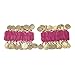 BellyLady Belly Dance Wrist Ankle Cuffs Bracelets, Halloween Costume Accessory-Lake Blue