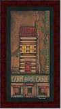 Cabin Sweet Log Cabin Decor Folk Art Print Sign Framed