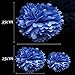 HEARTFEEL 8pcs Big Size Navy Blue Tissue Paper Pom-poms 14inch 12inch Paper Flower Ball Hanging Pom for Wedding Party Outdoor Decoration Wedding Nursery Decorations Bridal Shower Party Room Decor