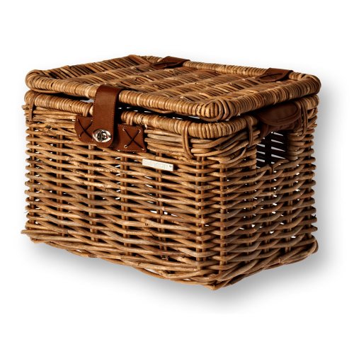 Basil Denton Wicker Basket w/Lid - 35 x 26 x 26cm, Nature Brown On Sale