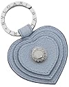 Bvlgari Blue Leather Heart Keychain 22575