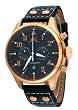 Adee Kaye #AK7234-MRG Men's Leather Band Classic Retro Chronograph Watch