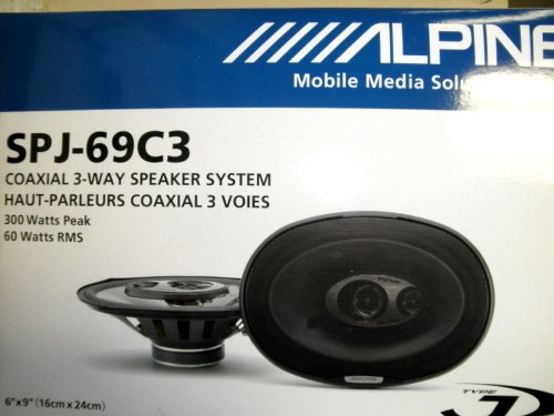 Alpine SPJ-69C3 6in. X 9in. COAXIAL 3-WAY 300 watts 60 Watts RMS
