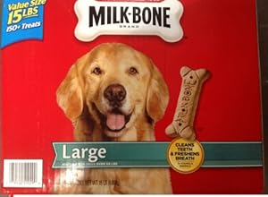 Milkbone Large Biscuits for Dogs Over 50 Lbs Cleans Teeth and Freshens Breath Milkbone Large Biscuits for Dogs Over 50 Lbs Cleans Teeth and Freshens Breath