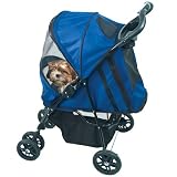 Pet Supplies : Pet Gear Happy Trails 30-Pound-Capacity Pet Stroller, Medium, Cobalt Blue