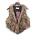 Merryfun Women's Artificial Fur Fleece Fashion Outwear Vests with Hook