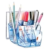 CEP 5807403 Desktop Organizer, 8 Compartments, 5-3/5 in.x6 in.x3-3/5 in., Ice Blue