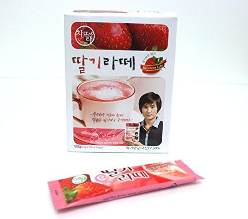 Latte tea Strawberry,Apple,Banana 18g x 10ea / soft foam milk powder fruit latte (Strawberry)