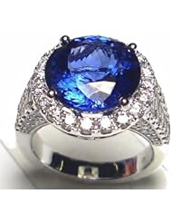 18K White Gold Tanzanite and Diamond Ring -- LIFETIME WARRANTY