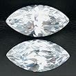 2 White Marquise Cut Faceted Cubic Zirconia CZ 5x10mm