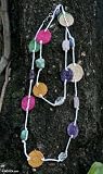 Amethyst and emerald long necklace, 'Natural Palette'