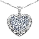 4.30 Carat Genuine Tanzanite .925 Silver Pendant
