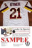 Earnest Byner Autographed Jersey - Washington Redskins