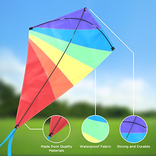Huge-Rainbow-Kite-For-Kids-One-Of-The-Best-Selling-Toys-For-Outdoor-Games-Activities-Good-Plan-For-Memorable-Summer-Fun-This-Magic-Kit-Comes-With-Lifetime-Warranty-Money-Back-Guarantee