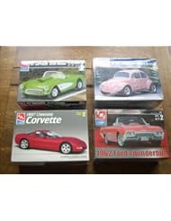 COLLECTION OF (4) NEW RARE MODEL KITS! Skill Level 2, Scale 1:25. AMT/ERTL: 1962 Ford Thunderbird (#31886), 1997 Chevrolet Corvette (#8327), 1957 (57) Corvette Street machine (#31875). Revel Monogram VW Street Machine (Bug) #85-7143. Ships worldwide