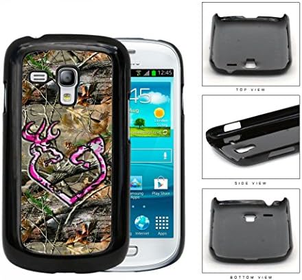 Pink Heart-shaped Deer Silhouette Hunting Camo Hard Plastic Snap On Cell Phone Case Samsung Galaxy S3 SIII Mini I8200