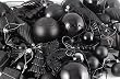 125-Piece Club Pack of Shatterproof Jet Black Christmas Ornaments