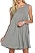 Bamboo Fiber Knit Sleeveless T-shirt Dress (small, grey)