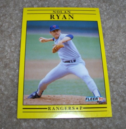 1991 Fleer # 302 Nolan Ryan Texas Rangers Baseball Card