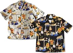 Guitars Lava Lounge Men's Hawaiian Aloha Shirt