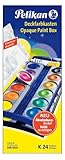 Pelikan 720631 Deckfarbkasten 735K/12, 24 Qualit�tsfarben und 7,5 ml Deckwei� nach DIN 5023