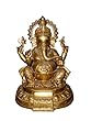 Lord Ganesha Brass Sculpture Hindu Religious Statue 10in Lord Ganesha Brass Sculpture Hindu Religious Statue 10in