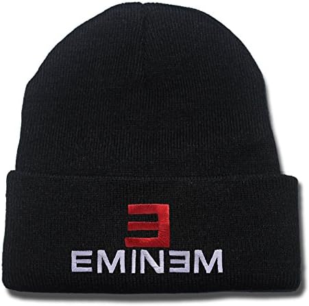 DINGZHAN E Eminem Logo Beanie Fashion Unisex Embroidery Beanies Skullies Knitted Hats Skull Caps