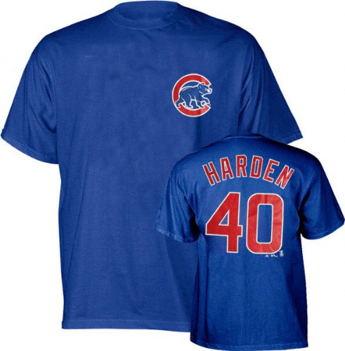 Rich Harden Blue Majestic Player Name and Number Chicago Cubs Youth T-Shirt
