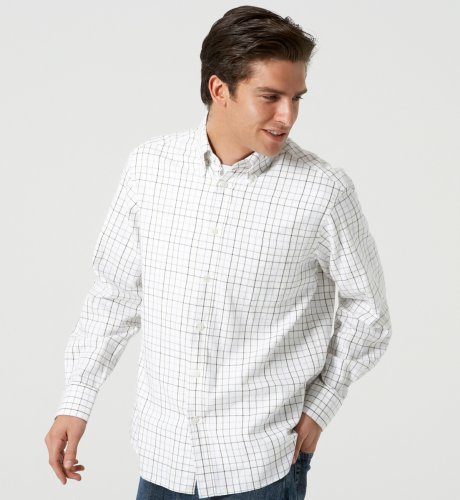 Big & Tall Blue Harbour Pure Cotton Checked Oxford shirt