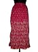 Skirt for Women Pink Floral Print Crinkled Long Bohemian Skirt Indian Clothing Size 40 Inches