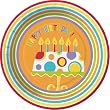 Design Design Party On Dinner Plate, 8-Count Packages (Pack of 4)