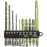 SUN UP 六角軸下穴ドリル両頭ビット 10PC AN-4