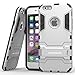 iPhone 6 Plus Case, Pasonomi® [Heavy Duty] [Shock-Absorption] [Kickstand Feature] Hybrid Dual Layer Armor Defender Full Body Protective Case Cover for iPhone 6 Plus (5.5Inch) (Sliver)
