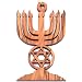 Olive Wood Menorah With Star Of David Ornament / Laser Large Pendant