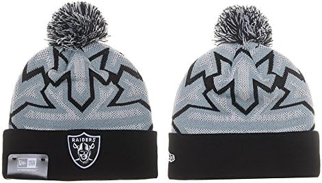 NFL Oakland Raiders Team Color Takedown Flex Glow Flake Fashion Beanie