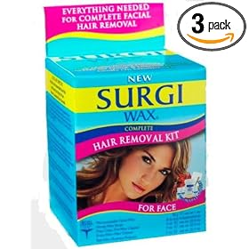 Surgi-wax Complete Hair Removal Kit For Face, 1-Ounct Boxes (Pack of 3)