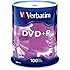 Verbatim 4.7 GB up to 16x Branded Recordable Disc DVD+R 100-Disc Spindle FFP 97459