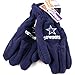 Dallas Cowboys Fleece Gloves Solid Blue Embroidered Logo (One Size Fits Most)