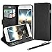iPhone 6 Case, LK [Kickstand Feature] iPhone 6 4.7 inch Wallet PU Leather Case Flip Cover Case Built-in Card Slots & Stand + Stylus Pen (Black)