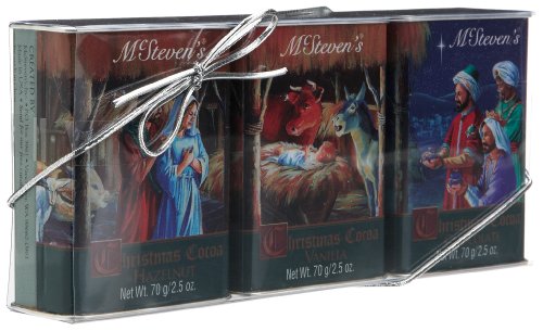 McSteven's Nativity Scene Christmas Cocoa Gift Set, 3-Count, 2.5-Ounce Tins (Pack of 2)