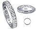Sterling Silver Eternity Band with Lab-grade Diamonds in Size 9
